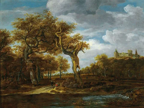 Meindert Hobbema, Wooded Landscape with the Castle of Bentheim