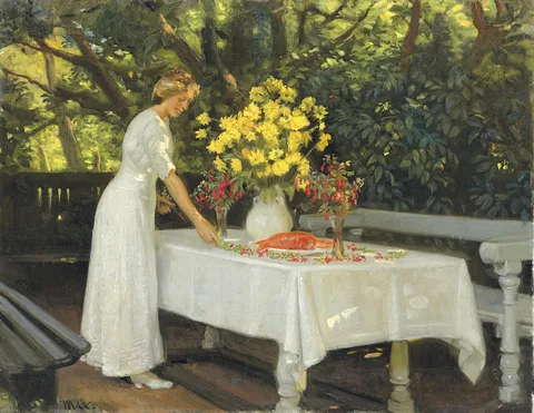 Michael Ancher, Preparing lunch.
