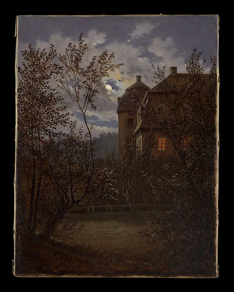 Carl Gustav Carus, Schloss Milkel in Moonlight