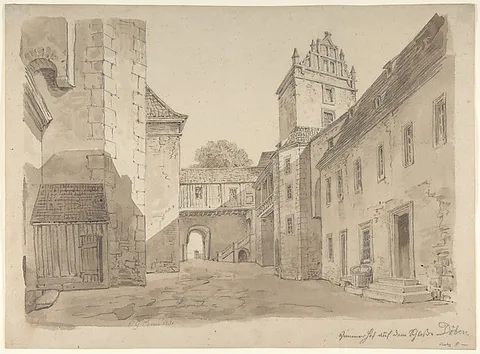 Carl Gustav Carus, View of the Courtyard of the Castle at Döben