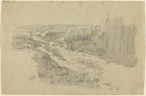 Carl Gustav Carus, A Path through Fields near Leipzig