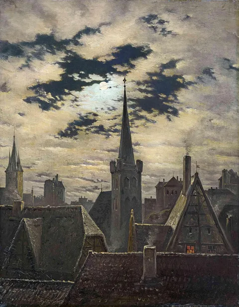 Carl Gustav Carus, City by moonlight