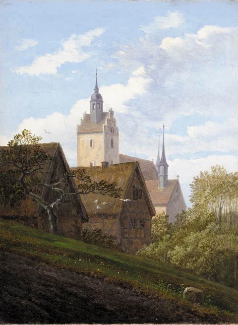 Carl Gustav Carus, View of Priessnitz near Dresden