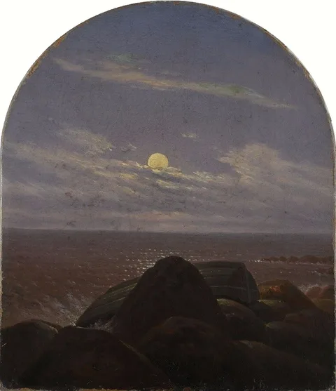 Carl Gustav Carus, Seashore by Moonlight