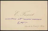 Emmanuel Frémiet, Visitekaartje aan Philip Zilcken