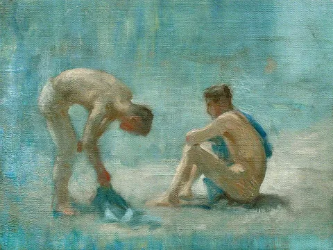 Henry Scott Tuke, Study for 'Aquamarine'