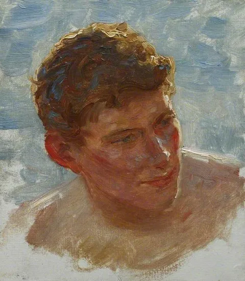 Henry Scott Tuke, Head of T .C. Tiddy (study for 'Midsummer Morning')