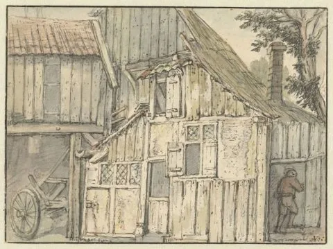 Isaac van Ostade, Gevel van een boerderij