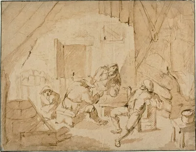 Isaac van Ostade, Peasants Drinking