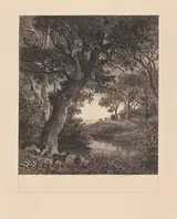Johann Wilhelm Schirmer, Hunters Leaving a Forest
