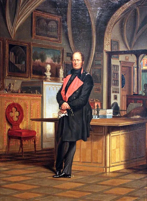 Franz Krüger, Frederick William IV in his Study