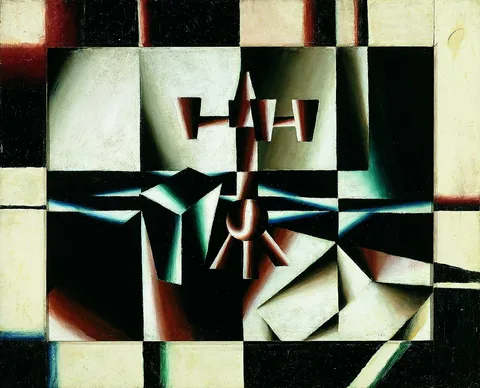 Arthur Segal, Still-Life with Candelabrum and Box