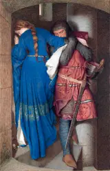 Frederic William Burton, Hellelil and Hildebrand, the meeting on the turret stairs