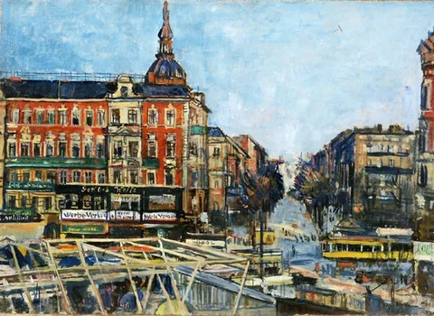 Erich Büttner, street scene in Berlin-Schöneberg