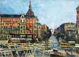 Erich Büttner, street scene in Berlin-Schöneberg