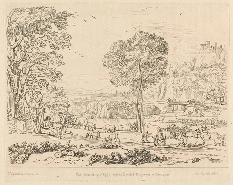 Richard Earlom, A Landscape with Cattle
