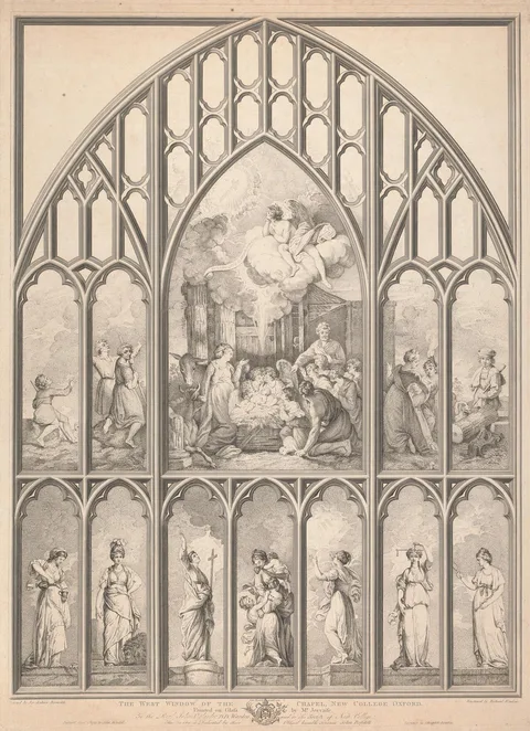 Richard Earlom, The West Window of the Chapel, New College Oxford: