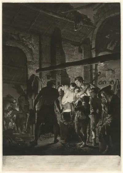 Richard Earlom, A Blacksmith's Shop