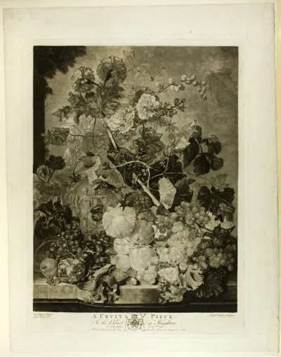 Richard Earlom, A Fruit Piece, from The Houghton Gallery