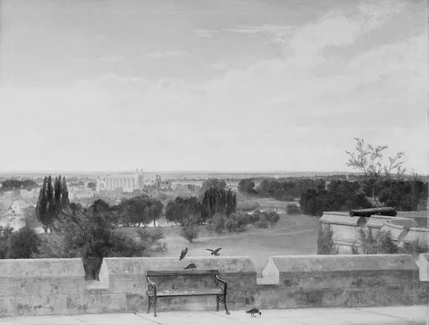 Frederick Goodall, A View of Eton from Windsor Castle