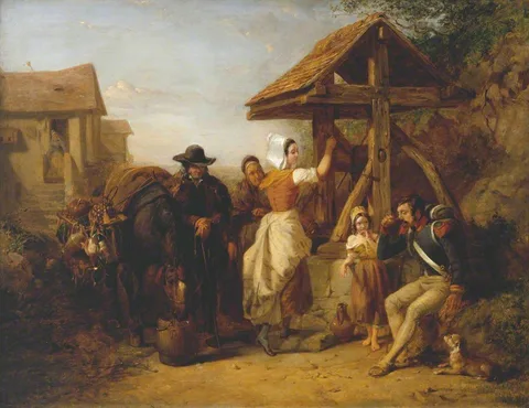 Frederick Goodall, The Tired Soldier Resting at a Roadside Well