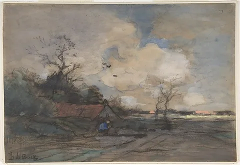 Théophile de Bock, Landscape with a Cottage