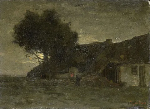 Théophile de Bock, A Sheepfold at Nightfall