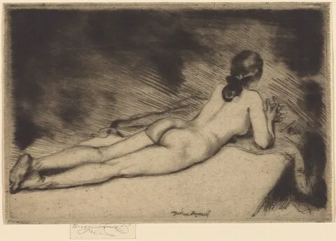 Théodore Roussel, Nude Figure Lying Down