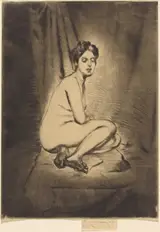 Théodore Roussel, Figure of a Woman Crouching