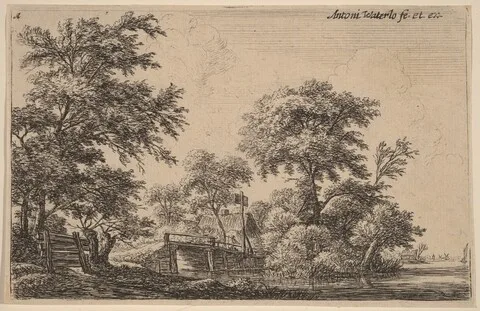 Antonie Waterloo, Planks Attached to Four Trees