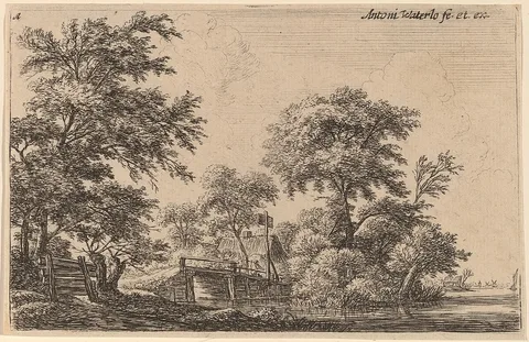 Antonie Waterloo, Planks Attached to Four Trees