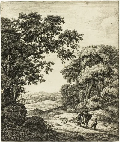 Antonie Waterloo, Hagar's Departure, from Six Landscape Subjects from the Old Testament