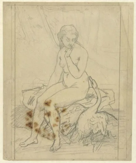 Ferdinand Roybet, Zittende Leda met de zwaan