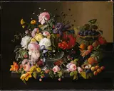 Severin Roesen, Still Life: Flowers and Fruit