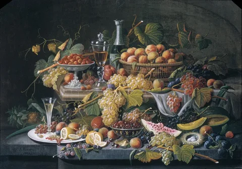 Severin Roesen, Still Life: Fruit