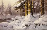 Walter Moras, Wintry forest landscape