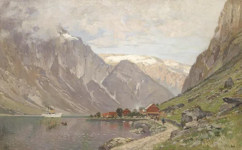 Walter Moras, Large Fjord Landscape