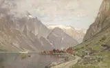 Walter Moras, Large Fjord Landscape