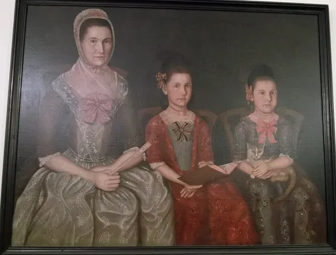 Winthrop Chandler, Portrait of the sister of the painter, Mrs. Ebenezer Crafts (1741-1812), née Mahitible Chandler, and her daughters Matilda (1771-1848) and Augusta (1772-1861)