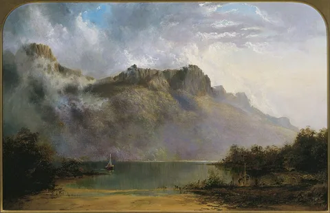 William Piguenit, Mount Olympus, Lake St Clair, Tasmania, the source ...