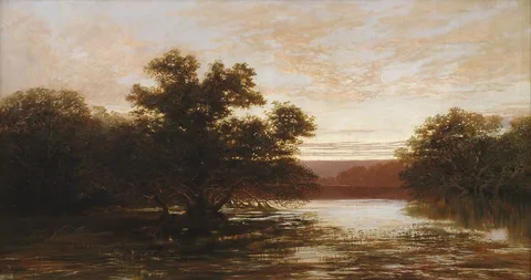 William Piguenit, An Australian mangrove, ebb tide
