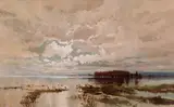 William Piguenit, The flood in the Darling 1890
