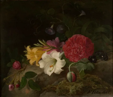 Frants Diderik Bøe, Still Life with Flowers