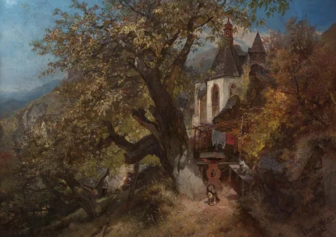 Ernst Erwin Oehme, Motif from Krupka (In der Bergstadt Graupen)