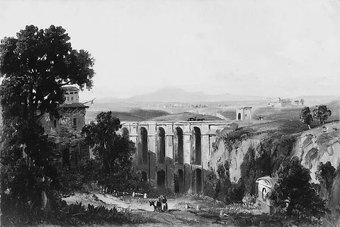 William Thompson Russell Smith, Civita Castellana and Mount Soracte, 1852