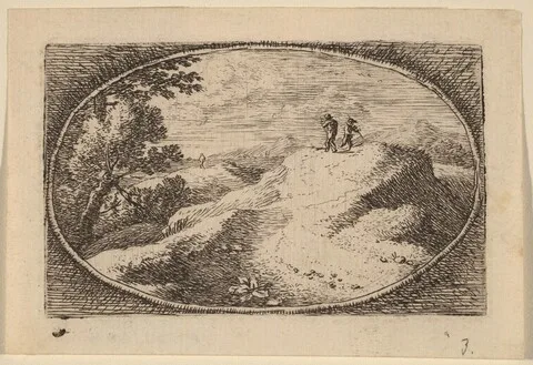 Herman van Swanevelt, Two Men on a Bare Hill
