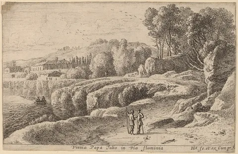 Herman van Swanevelt, Vineyard of Pope Julius on the Via Flaminia