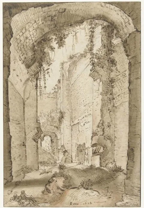 Paul Bril, Ruïnes van het paleis van Septimus Severus op de Palatijn