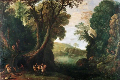 Paul Bril, Landscape with Satyrs