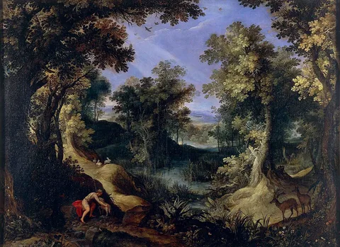 Paul Bril, Landscape with Saint John the Baptist